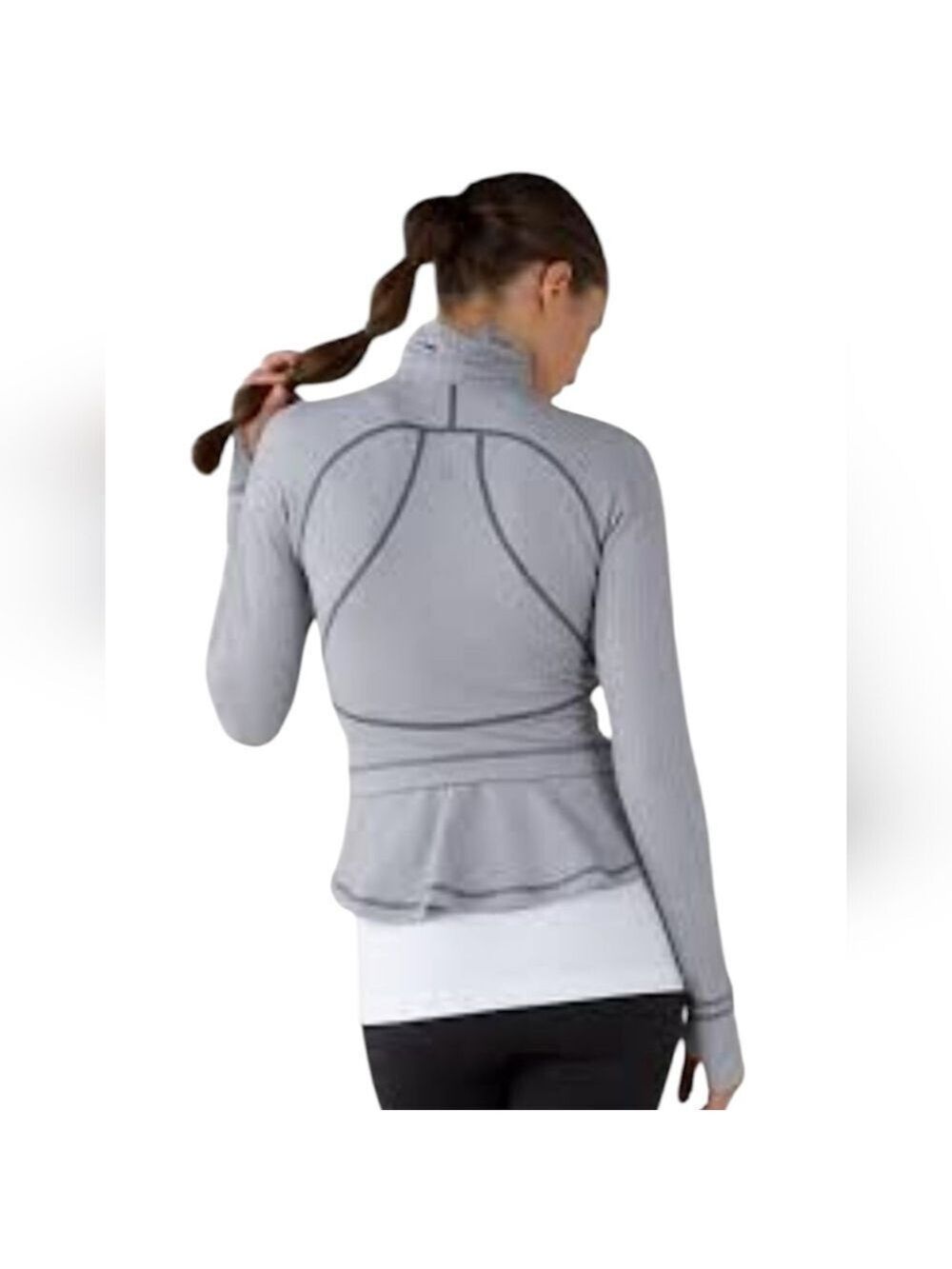 Lululemon - HEATHERED HERRINGBONE Hustle In Your Bustle Peplum Jacket